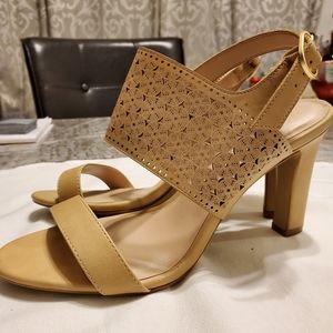 Kelly & Katie Beige/Tan Scrolled Sandals